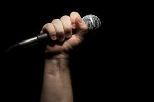 Microphone in Fist