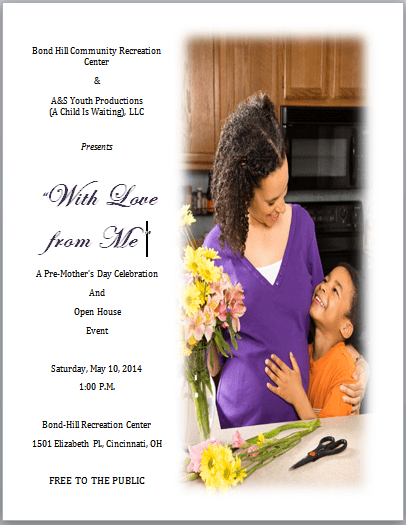 Glad you can attend Our Pre-Mother’s Day Event!