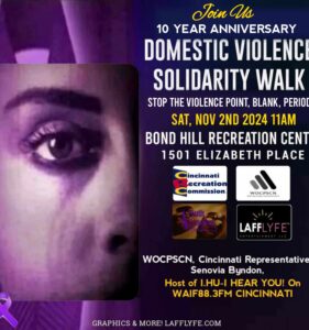 10th Annual Domestic Violence Solidarity Walk, STOP THE VIOLENCE POINT BLANK, PERIOD!